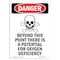 Signmission Safety Sign, OSHA Danger, 10" Height, Beyond This Point, Portrait, D-V-1809 OS-DS-D-710-V-1809 - alternate 1